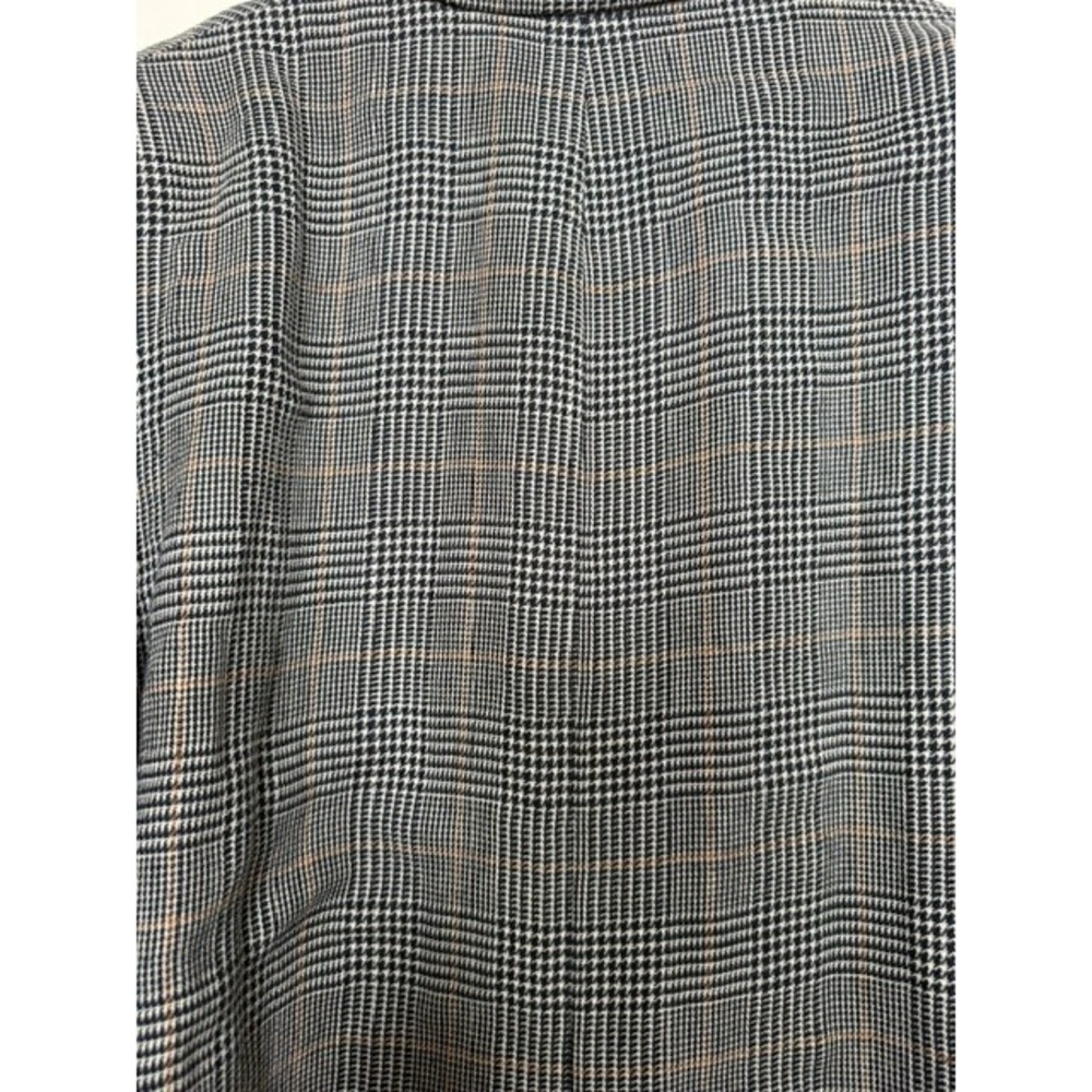 Veronica Beard Miller Dickey Blazer | Grey & Navy Glenplaid | RARE Size 18 - Picture 12 of 14